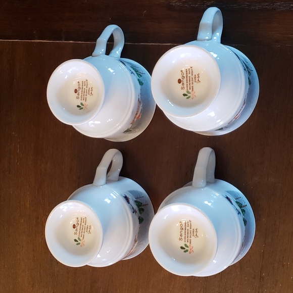 Sango 3900 Silent Night Footed Mugs Korea - Picture 5 of 16